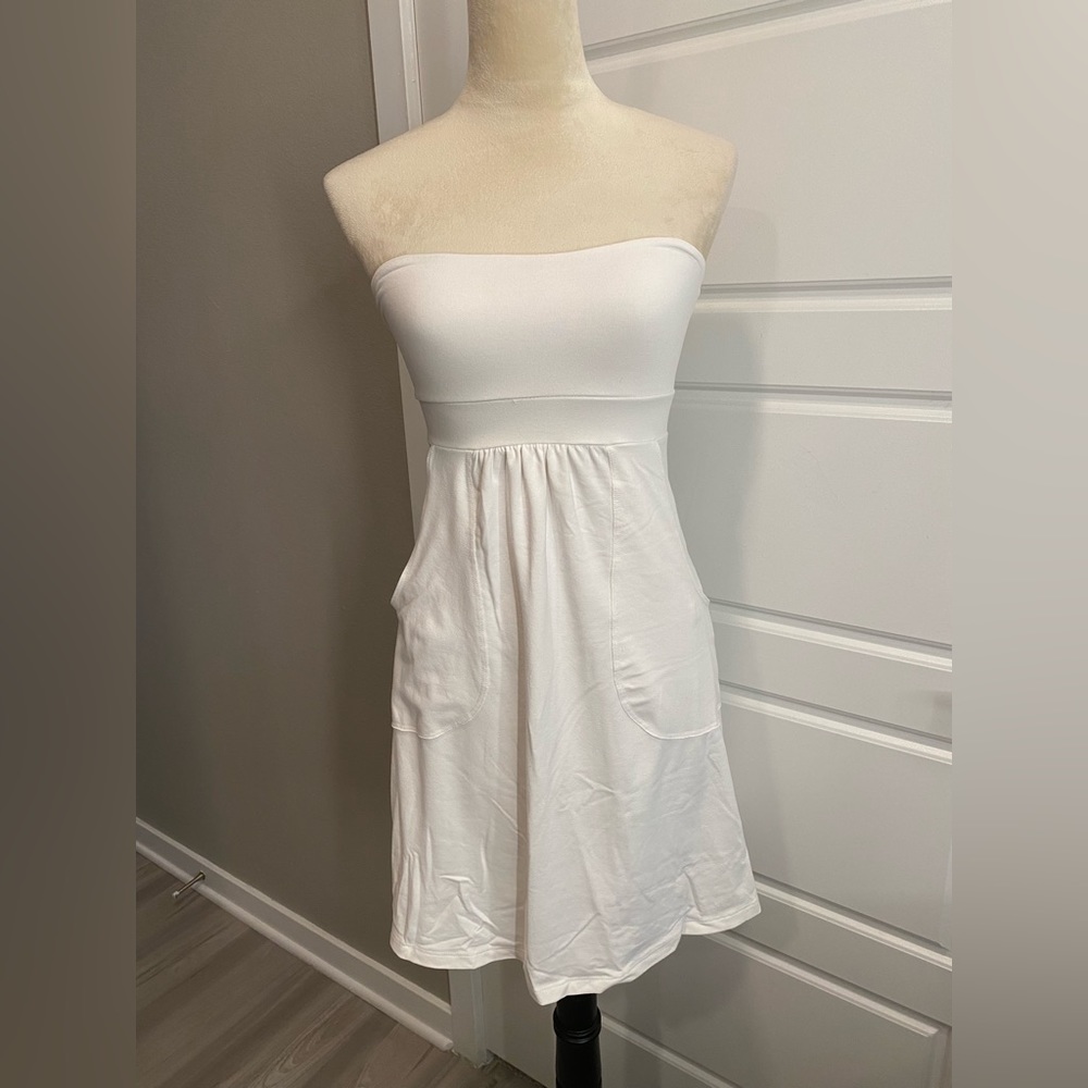 Susana monaco strapless mini dress with pockets